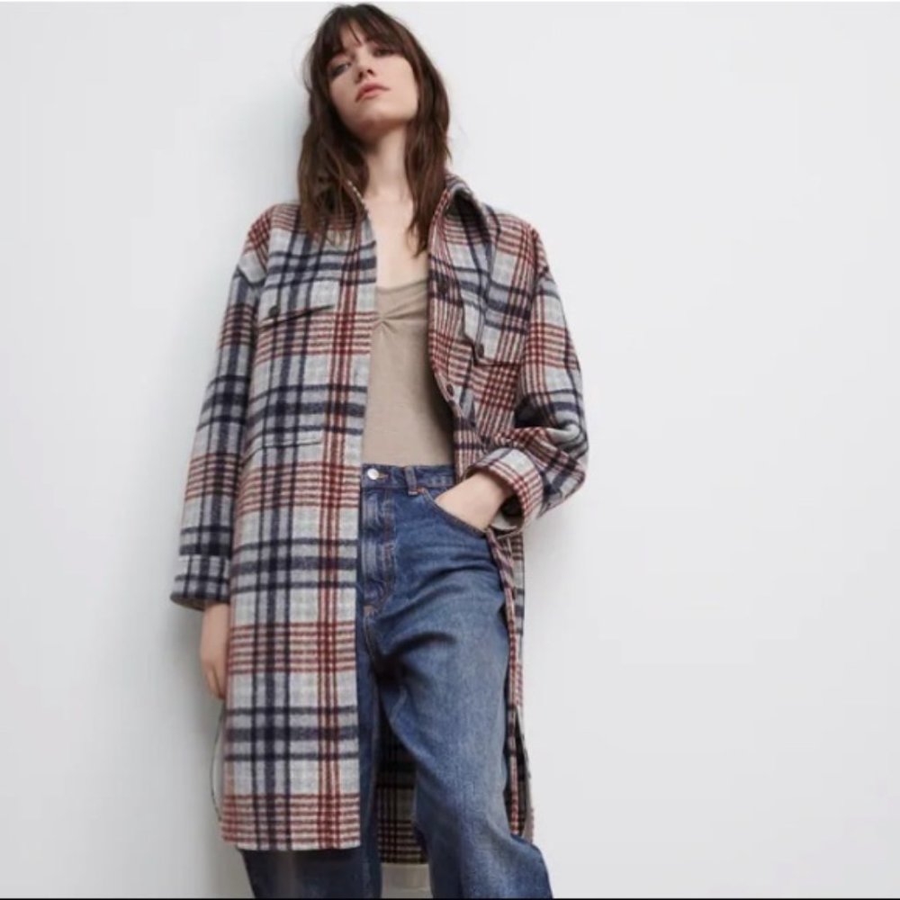 Versatile Zara Plaid Shacket NWT - Picture 13 of 15